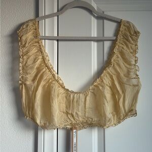 NWT Skims Romance Crop Top in Butter, Size 4X